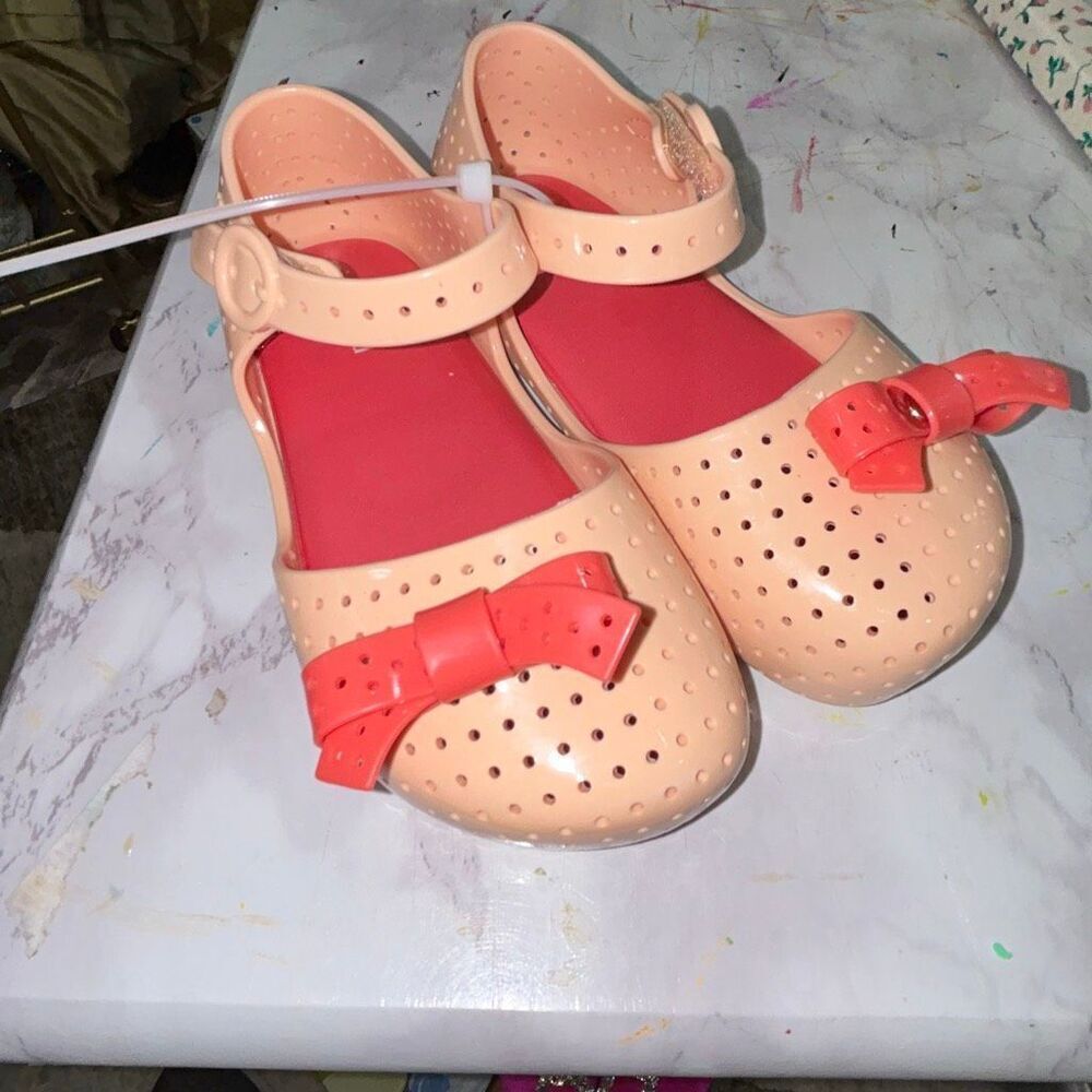 Mini Melissa Kids Furadinha Mary Jane Flat sz 10